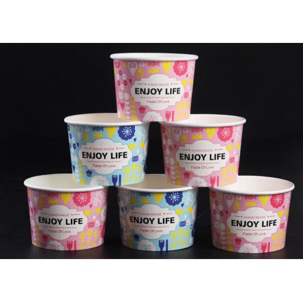 Buy Customize 3-Scoops Ice Cream Cups With Lids and Spoons at wholesale prices