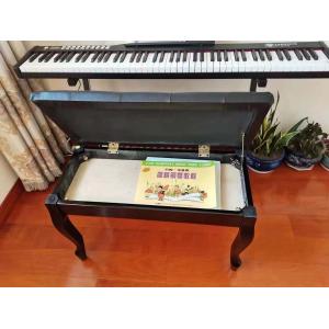 Quality china manufacturer piano bench PU Leather Waterproof Cushion black Inner Solid wooden Flip-Top for piano sonata for sale