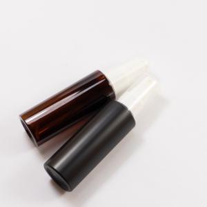 Amber 30ml 40ml Cylinder Plastic Bottle With Sprayer Lotion Pump