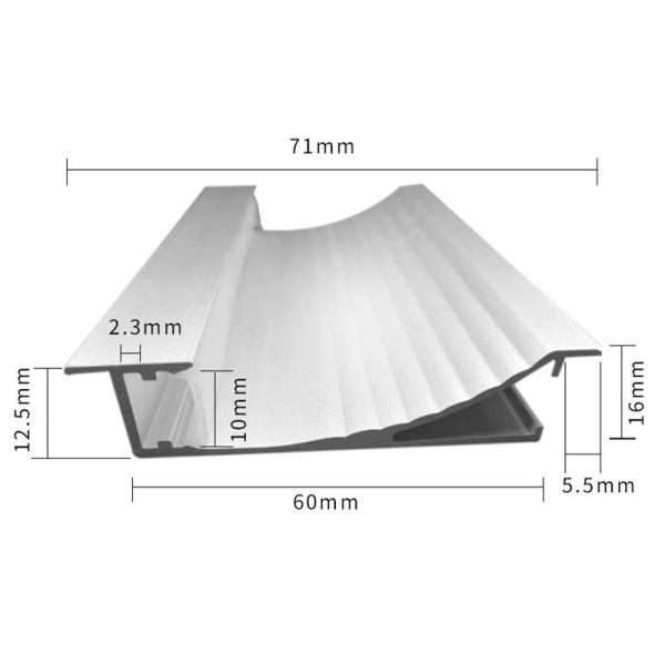 Electrophoresis Aluminum LED Profiles Aluminium Skirting Board 80mm