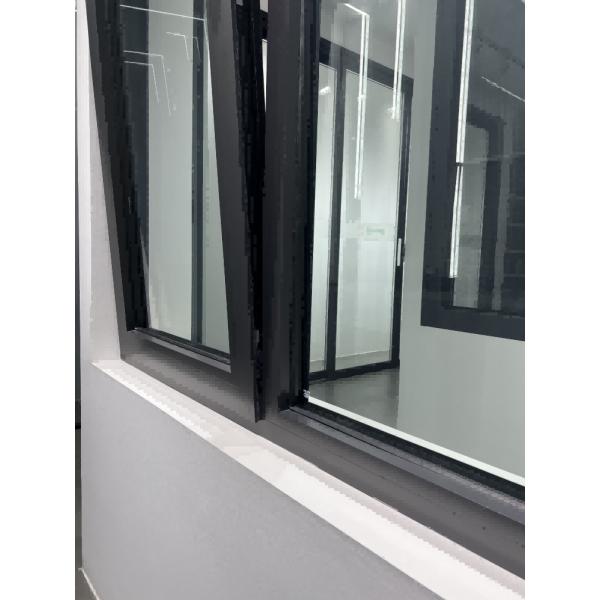 Buy Open Degree Curved Aluminum Windows White / Black Up To 12mm Glass Fiberglass Screen at wholesale prices