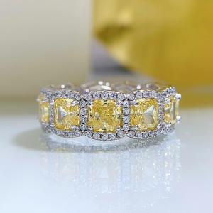 Deluxe Yellow Gemstone Wedding And Engagement Rings For Party