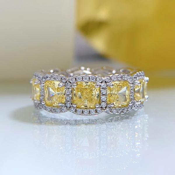 Deluxe Yellow Gemstone Wedding And Engagement Rings For Party