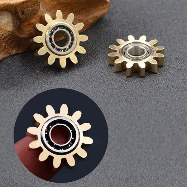 Stress Relief Toys Four Tooth Linkage Pure Copper Gyroscope Fidget Spinner for Adults