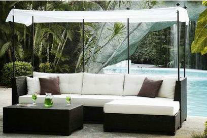 Buy 5pcs garden rattan sofas with cover at wholesale prices