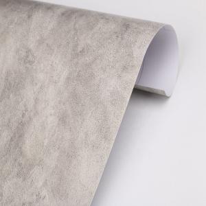Waterproof Adhesive Cement Effect Wallpaper Removable White Concrete Effect