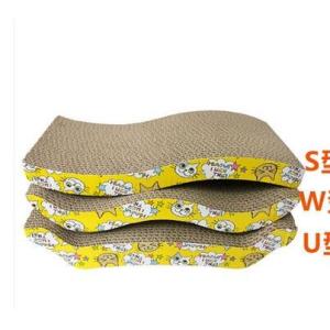 Quality Light Weight Cat Scratch Board Curved Wave Promote Good Scratching Habits for sale