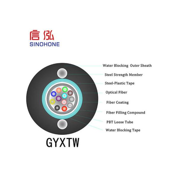 Aerial Outdoor Fiber Optic Cable Parallel Steel Wire Excellent Moisture Proof