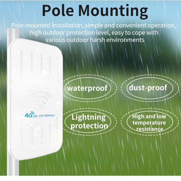 300Mbps 4g Lte Outdoor Router Waterproof 4g Wifi Router With Sim Slot