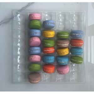 Transparent 40 Pieces Plastic Macaron Packaging Macaron Serving Tray