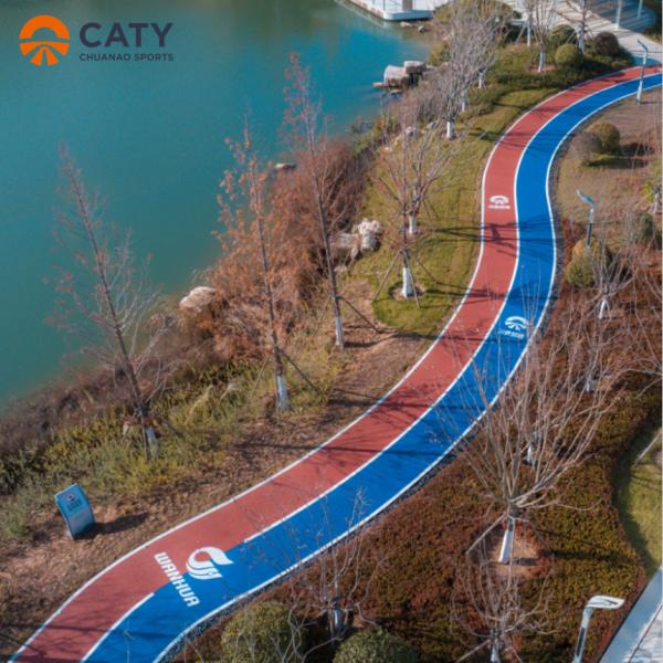 Quick Installation Prefabricated Rubber Jogging Track Material Jogging Colored