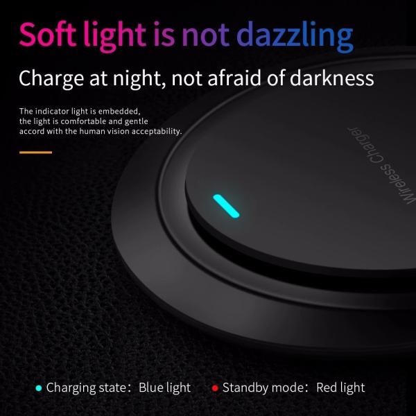 Lighting Qi Wireless Charging Station 5mm Portable Charger Cell Phone Charging Pad