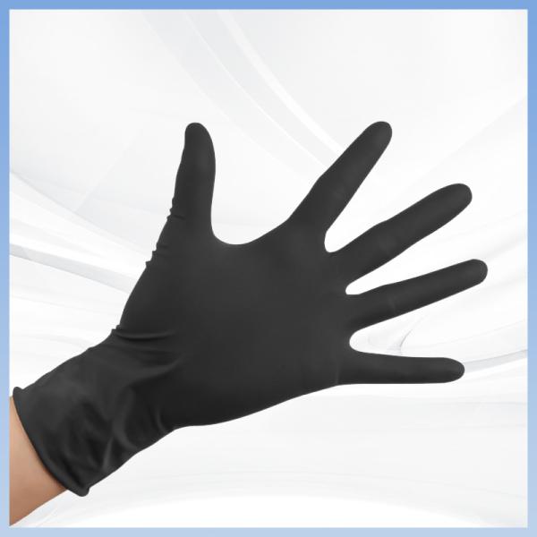 Black Finger Antislip Natural Latex Hand Gloves Tattoo Embroidery Food