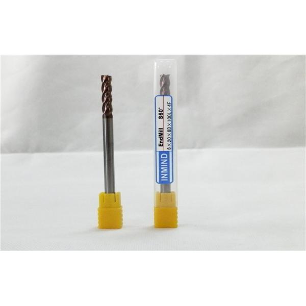 Long Length ALTiN / TiN Coating Carbide Square End Mill Diameter 1.0mm - 20mm