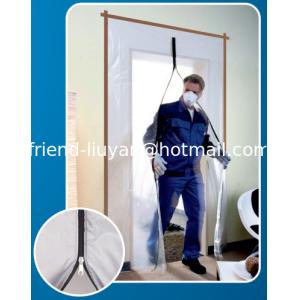 Zipper Secure Transparent Pvc Door See Through Plastic Vinyl Door