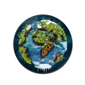 Planet Round Area Rugs Machine Washable Gaming Chair Rug