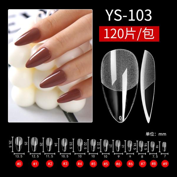 Wholesale120pcs 240pcs 550pcs Soft Gel Nail Tips Coffin Almound Artificial False Nails French Style extra Long c Curve Nail Tips
