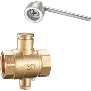 1302 Triangle Patterned Magnetic Lockable Ball Valve for Water Meter with Dust