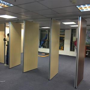 Quality 85mm Thickness Removable Wooden Partition Wall / Folding Room Partitions for sale
