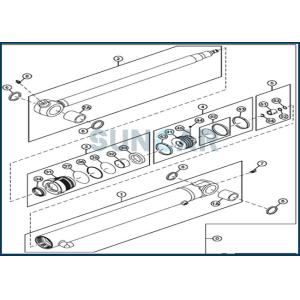 FYD00000073 DEERE Bucket Cylinder Seal Service Kit Fits 50D 50G