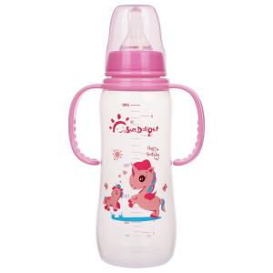 PP Double Handle 8oz 240ml Newborn Baby Milk Bottle