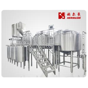 SUS 304 Commercial Brewing System , 800L Complete Beer Brewing System