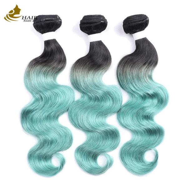 Buy Factory Direct Sale Vietnamese Virgin Human Hair 1b/Blue Colored Straight Hair Bundle at wholesale prices
