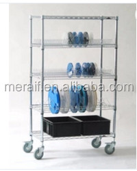 SMT Clean Room Eletronic Antistatic Reel Storage Cart SMT Stainless Steel Rack