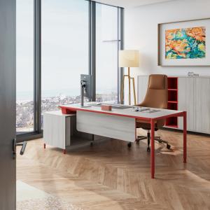 FLEX Executive Office Desk Adjustable Height With Integrated Cable Management