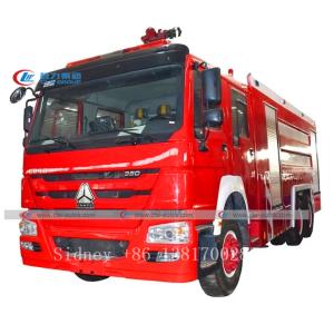 Sinotruk Howo 6X4 Fire Brigade Truck For Oil And Gas Depot