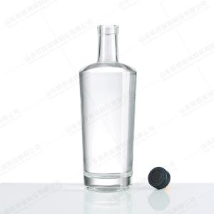 Glass Bottle Personalized 750ML Trapezoid Round Bottle For Spirits