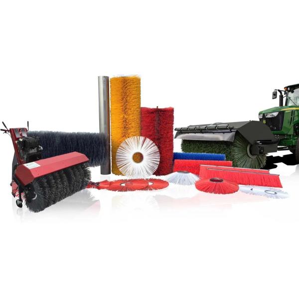 Electric Road Sweeping Brush Curb Broom 205mm Customized