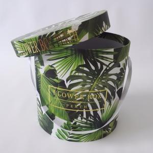 Waterproof Recyclable Paper Box Packaging Cardboard Round Flower Boxes With Logo
