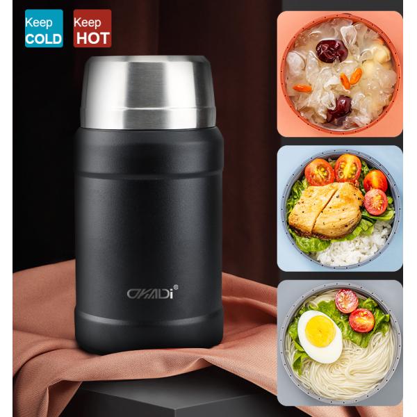 Double Wall Vacuum Insulated Food Container Pots Food Flask Warmer Thermos Food Jar Lunch Box 800ML
