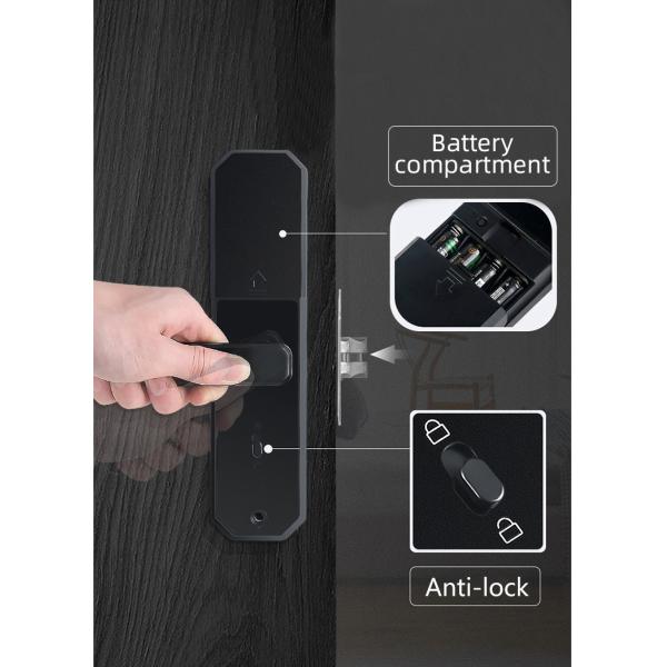 Anti Peep Fingerprint Smart Door Locks Intelligent Recognition Biometric Door Lock