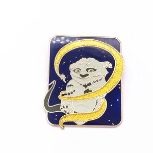 Lovely Apple Shape Hard Soft Enamel Glitter Lapel Pin Badges Customized Size