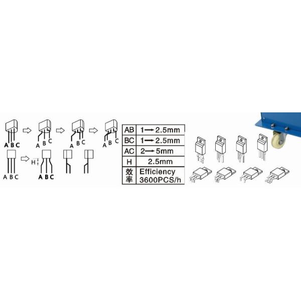 Loose Transistor Radial Lead Forming Machine With Automatic Feeder Bowl