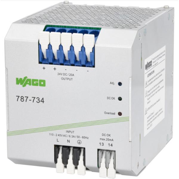 Original WAGO 787-734 787-885 Switched-mode Power Supply 24 VDC Output Voltage 20 A Output Current