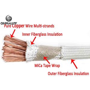 Pure Copper Insulated Resistance Wire High Temperature Fire Resistance Cable