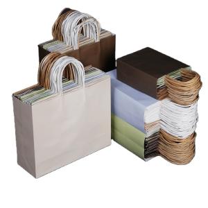 Offset Printing Craft Pink Gift Bag With Hand Length Handle