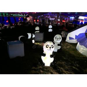 Black And White House Lanterns , Fabric Chinese Lanterns Customized Standard