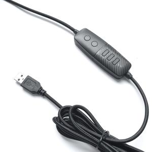 Over Head Heavy Bass USB Wired Gaming Headphone 2.2m Cord Length