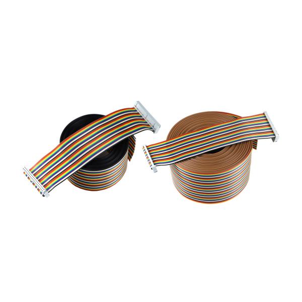 Buy Rainbow PVC 2.54mm 100mm IDC Flat Ribbon Cable at wholesale prices