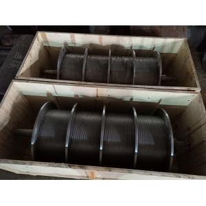Quadruple Carbon Steel Grooved Winch Drum With Shaft