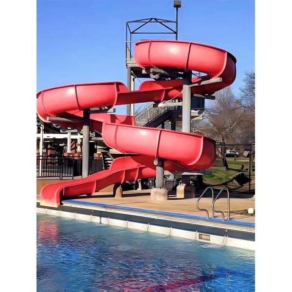 Swimming Pool Game Water Adventure Play Equipment Spiral Fiberglass Slide