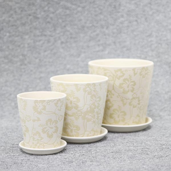 Customizable Ceramic Pots For Gardening In Different Colors