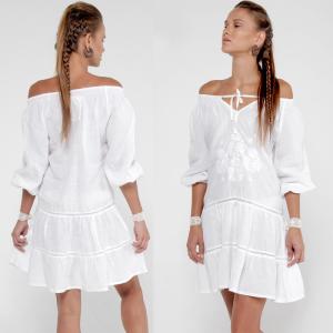 2018 Summer women off shoulder white dress