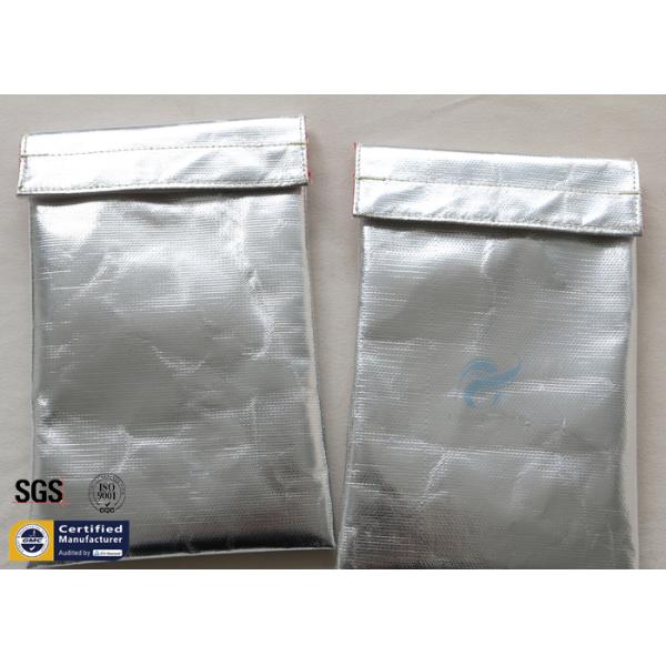Silver Fireproof Document Bag Pouch 1022℉ Fiberglass Non Irritating Durable