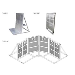 30kg Weight Foldable Crowd Control Barrier 10cm Height