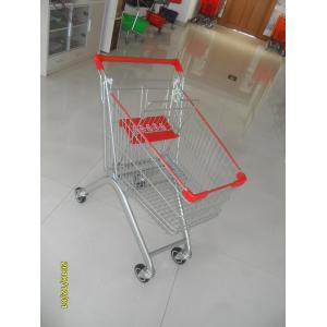Q195 Supermarket Push Cart 60L Capacity Small Shopping Trolley 750x461x935mm